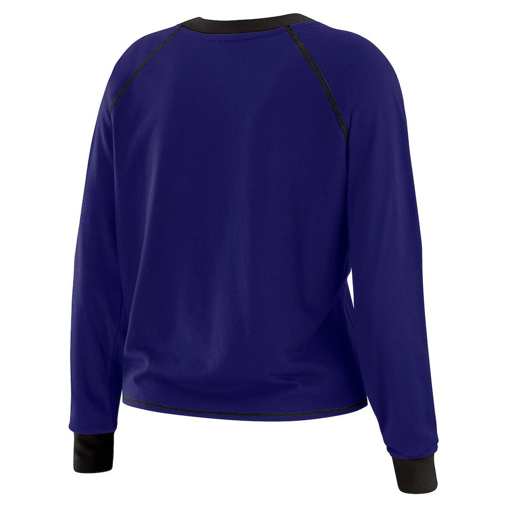 Baltimore Ravens WEAR by Erin Andrews Women's Tie-Front Long Sleeve Top - Purple/Black - NFL