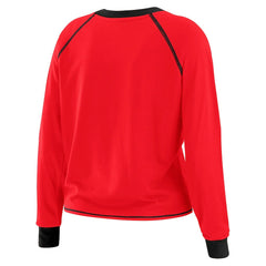 Atlanta Falcons WEAR by Erin Andrews Women's Tie-Front Long Sleeve Top - Red/Black - NFL