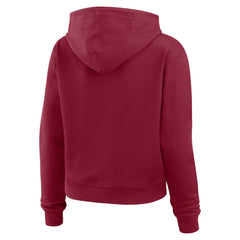 Washington Commanders WEAR by Erin Andrews Women's Waffle Hoodie Pullover Top - Burgundy - NFL