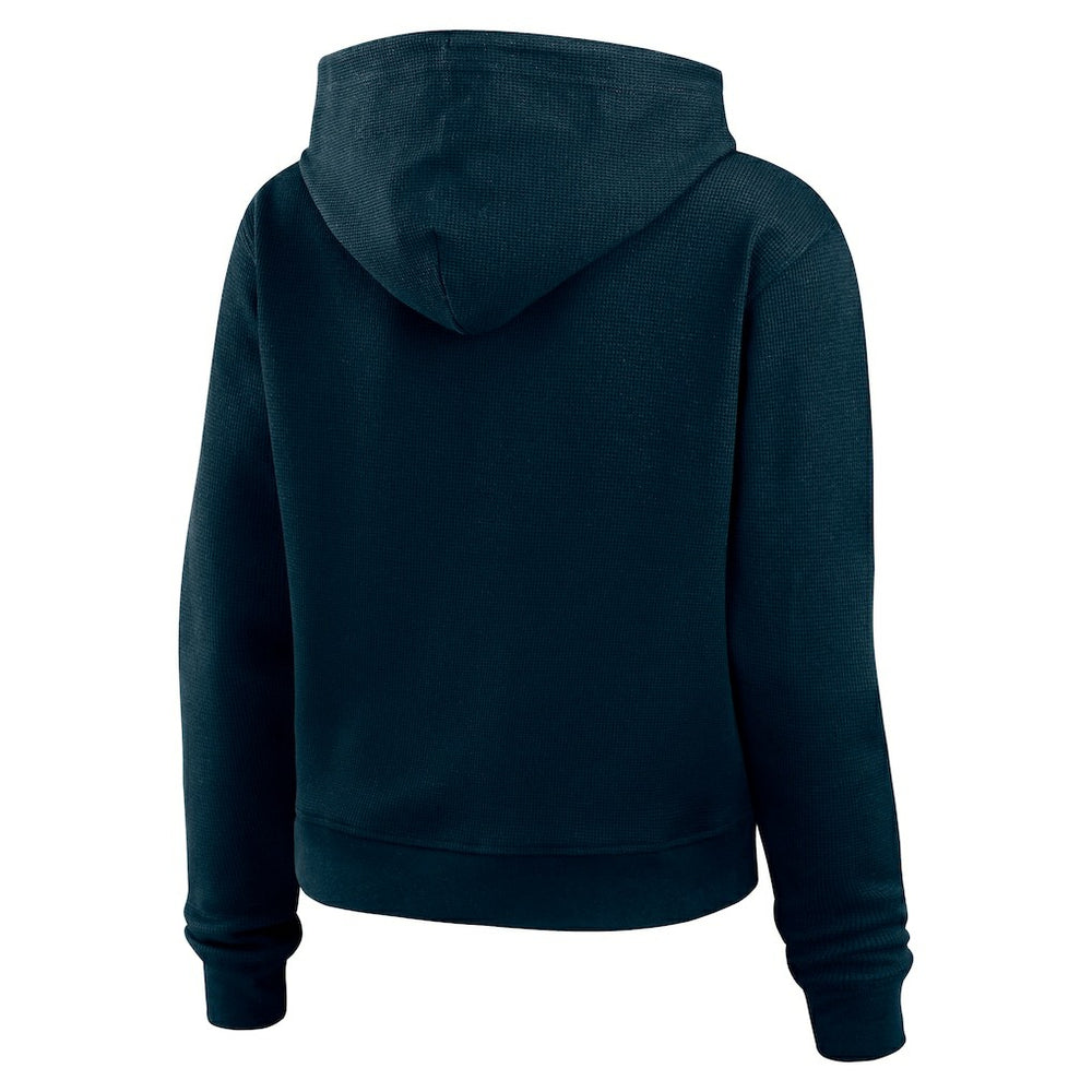Chicago Bears WEAR by Erin Andrews Women's Waffle Hoodie Pullover Top - Navy - NFL