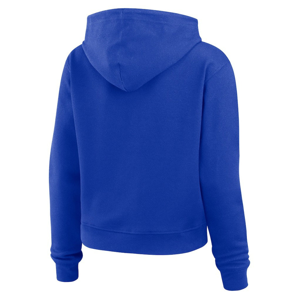 Los Angeles Rams WEAR by Erin Andrews Women's Waffle Hoodie Pullover Top - Royal - NFL