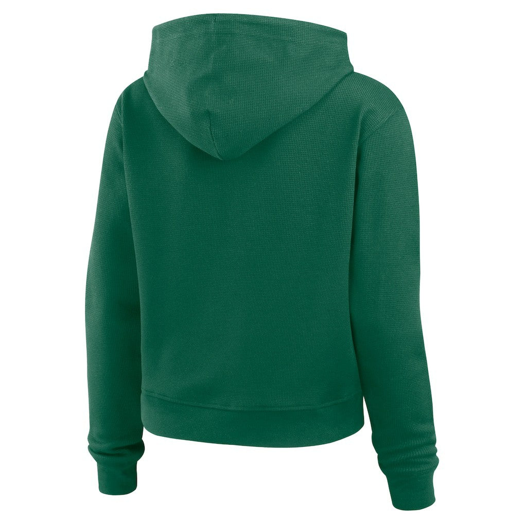 New York Jets WEAR by Erin Andrews Women's Waffle Hoodie Pullover Top - Green - NFL