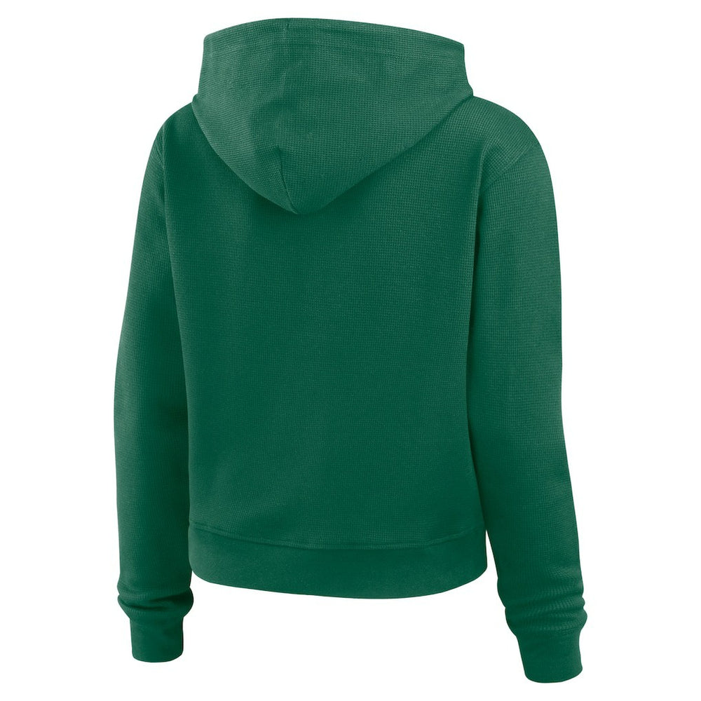 New York Jets WEAR by Erin Andrews Women's Waffle Hoodie Pullover Top - Green - NFL