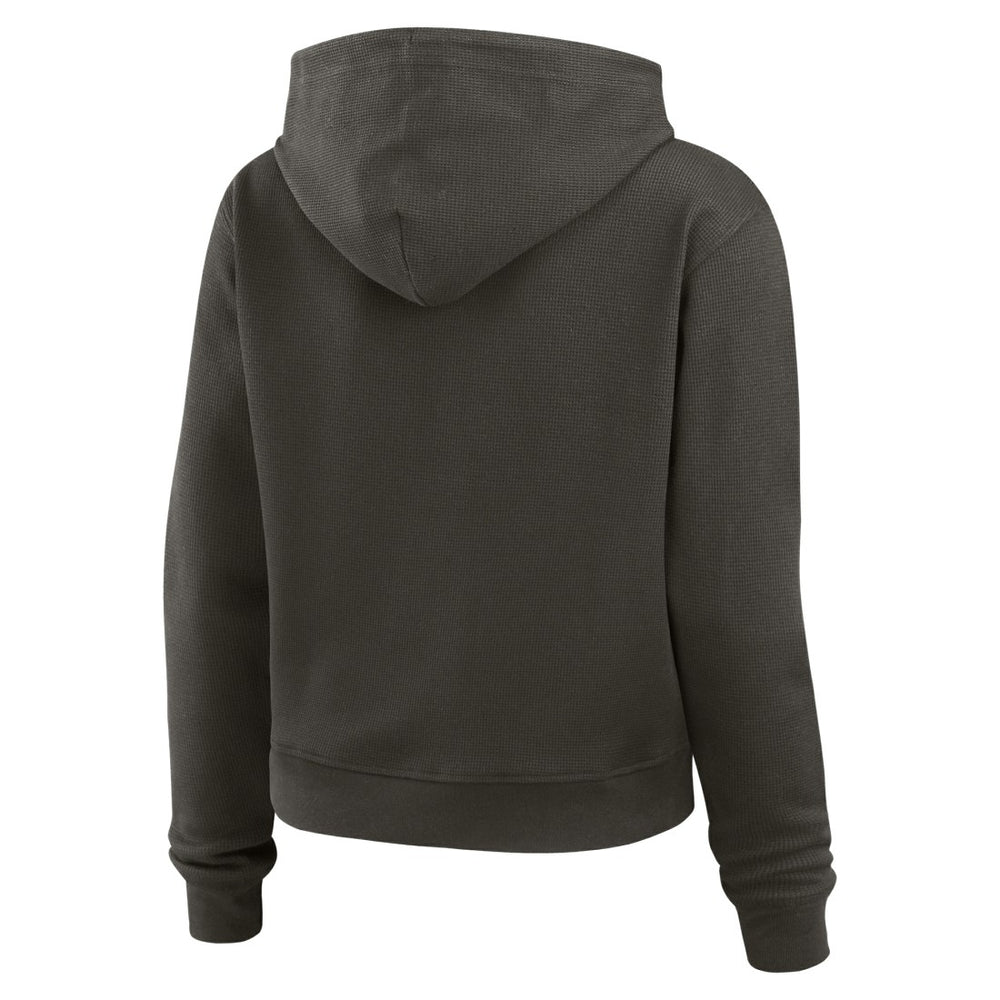 Tampa Bay Buccaneers WEAR by Erin Andrews Women's Waffle Hoodie Pullover Top - Pewter - NFL