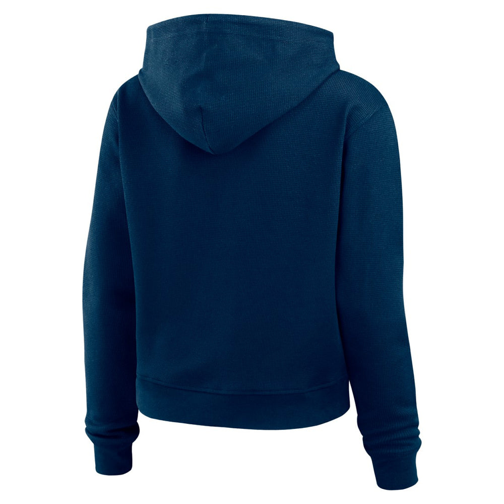 Tennessee Titans WEAR by Erin Andrews Women's Waffle Hoodie Pullover Top - Navy - NFL