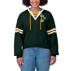 Green Bay Packers WEAR by Erin Andrews Women's Lace-Up Pullover Sweatshirt - Green - NFL