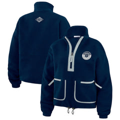 Dallas Cowboys WEAR by Erin Andrews Women's Polar Fleece Half-Zip Jacket - Navy - NFL