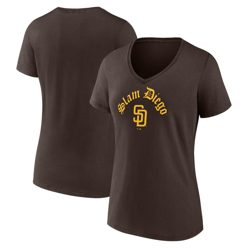 San Diego Padres Fanatics Women's Local V-Neck T-Shirt Online