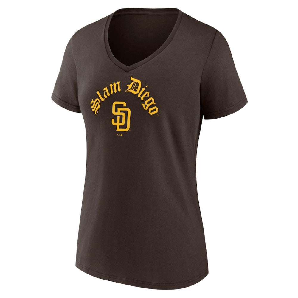 San Diego Padres Fanatics Women's Local V-Neck T-Shirt Online