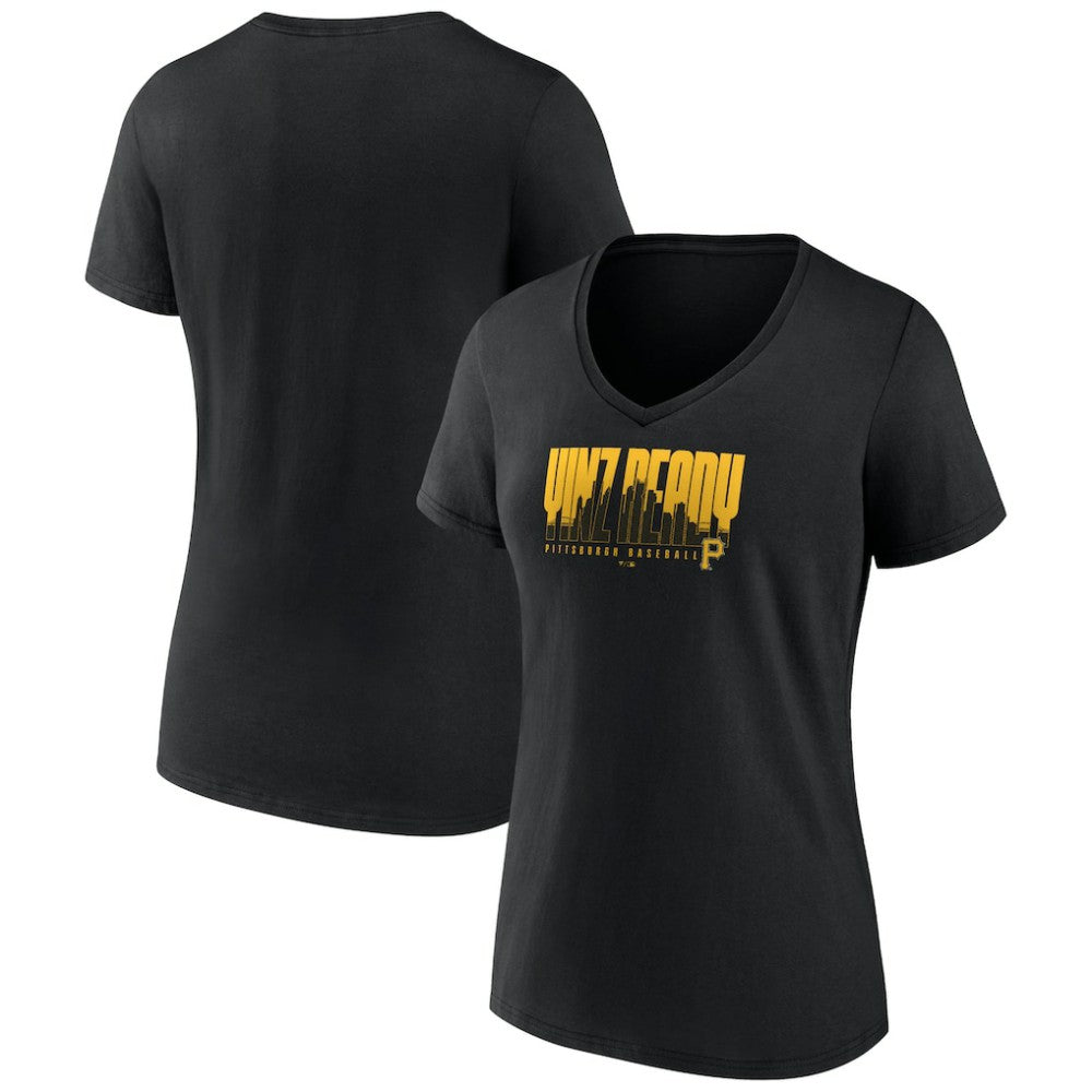 Pittsburgh Pirates Fanatics Women's Yinz Ready V-Neck T-Shirt Sale