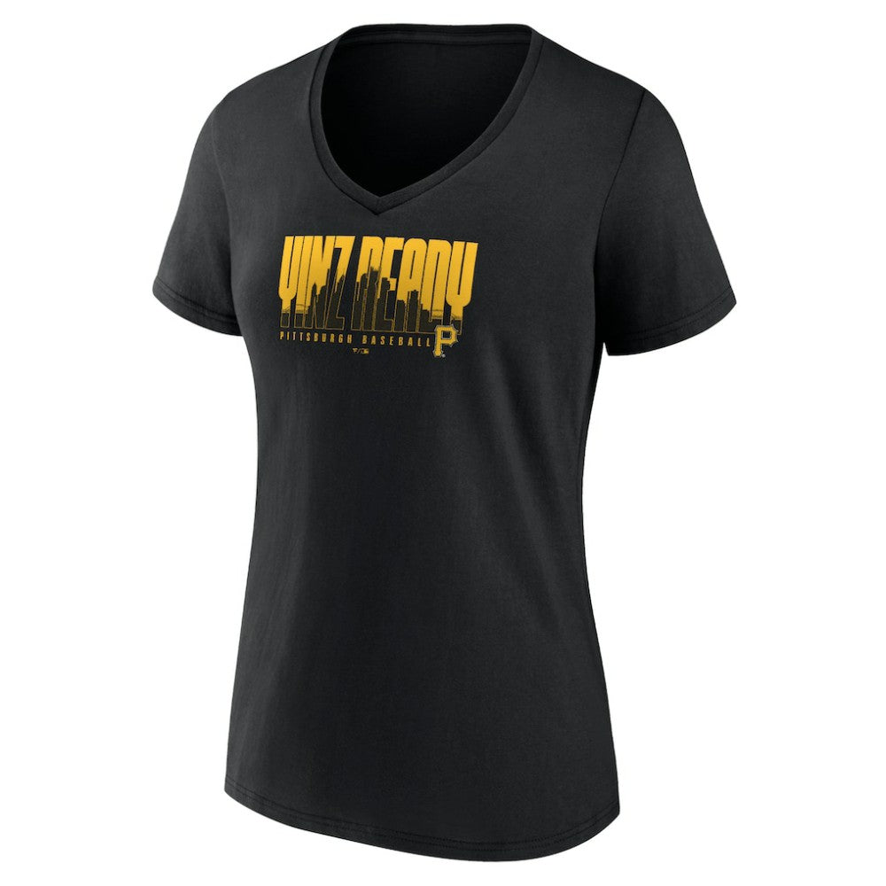 Pittsburgh Pirates Fanatics Women's Yinz Ready V-Neck T-Shirt Sale