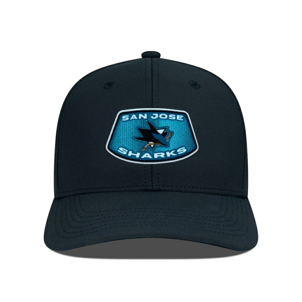 San Jose Sharks Levelwear Rise Skylight Flex Hat - Black | NHL Clearance
