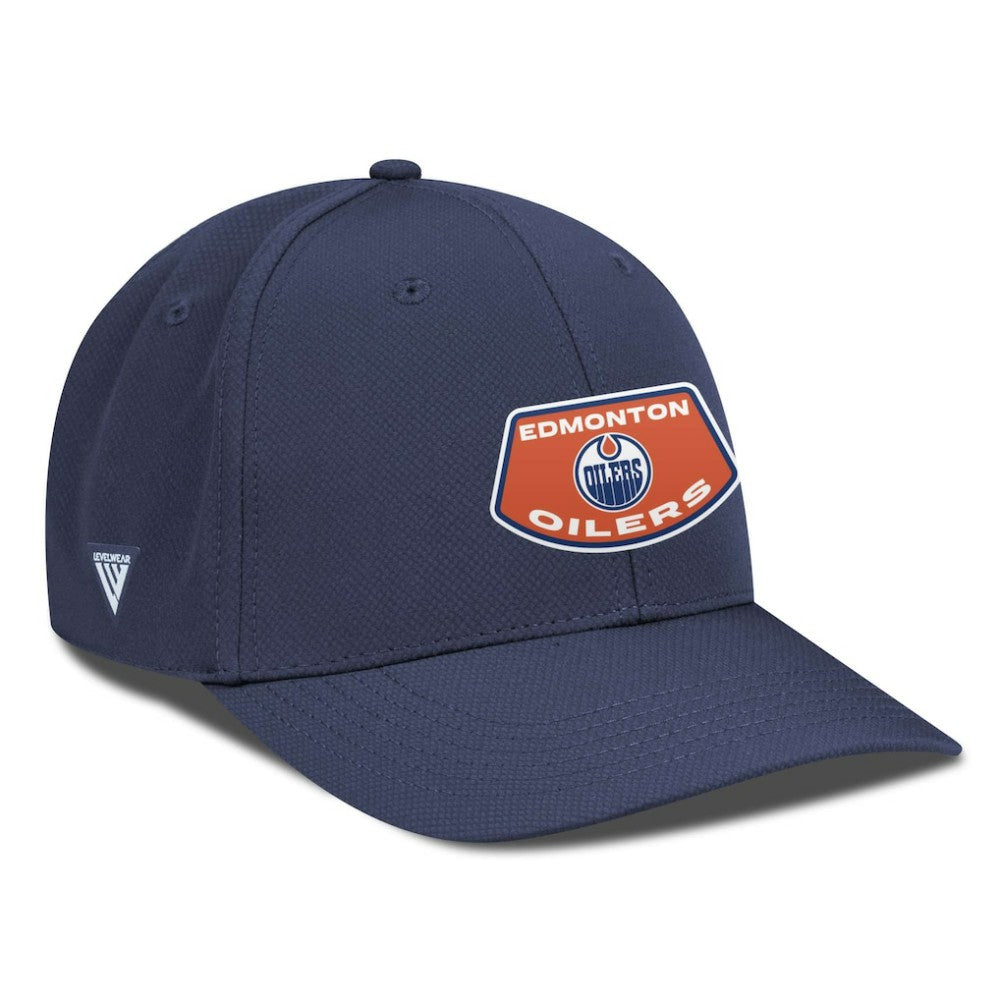 Edmonton Oilers Levelwear Rise Skylight Flex Hat - Navy | NHL discount
