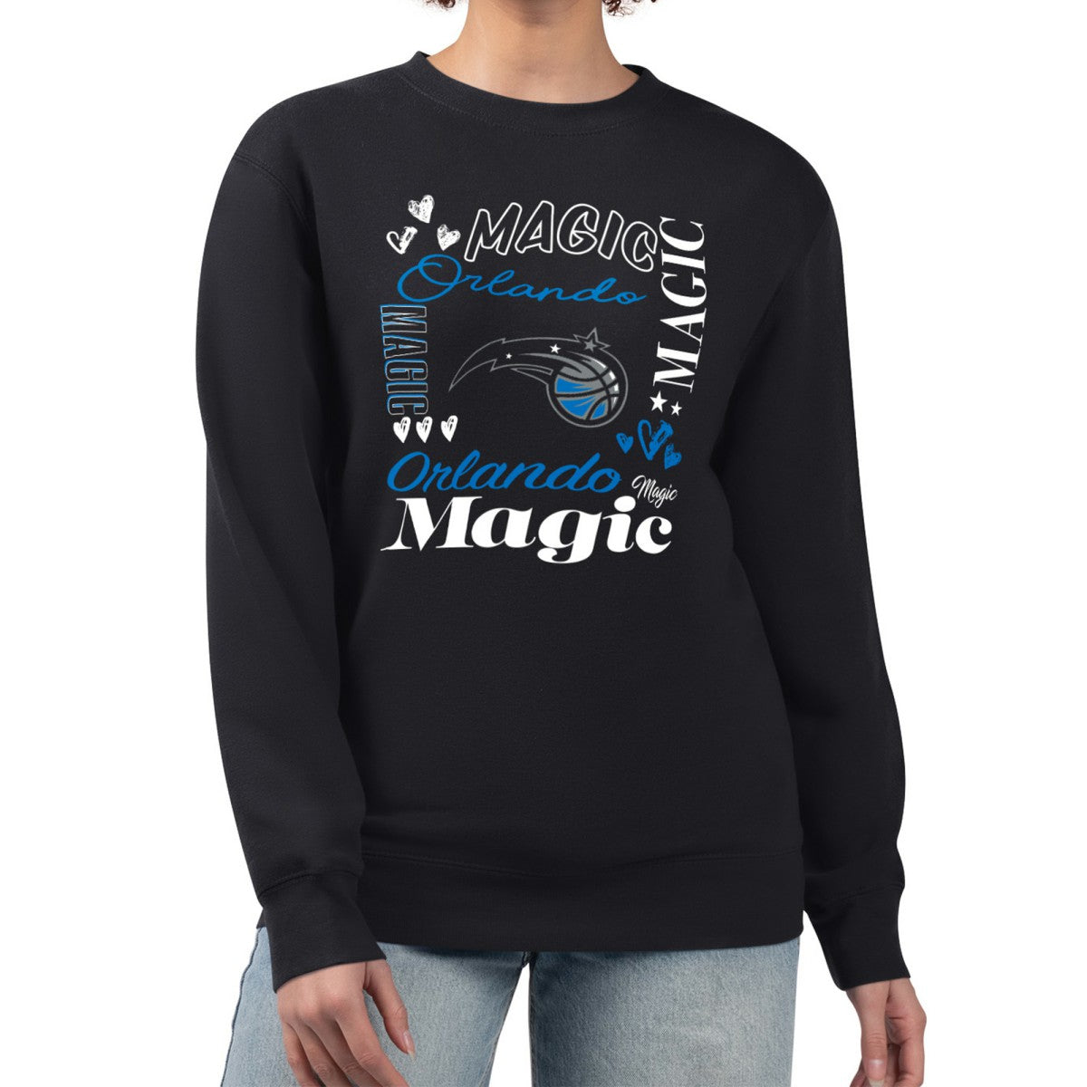 Orlando Magic G-III 4Her by Carl Banks Women's Collage Team Graphic Fleece Pullover Sweatshirt Black