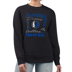 Dallas Mavericks G-III 4Her by Carl Banks Women's Collage Team Graphic Fleece Pullover Sweatshirt Black