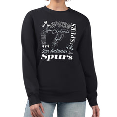 San Antonio Spurs G-III 4Her by Carl Banks Women's Collage Team Graphic Fleece Pullover Sweatshirt Black
