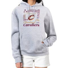 Cleveland Cavaliers G-III 4Her by Carl Banks Women's Team Collage Graphic Fleece Pullover Hoodie Heather Gray