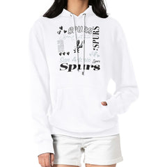 San Antonio Spurs G-III 4Her by Carl Banks Women's Team Collage Graphic Fleece Pullover Hoodie White