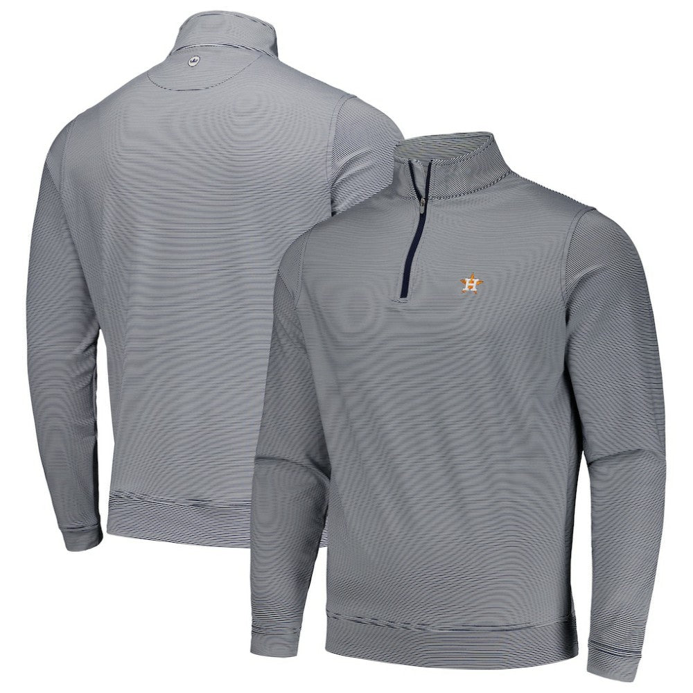 Houston Astros Peter Millar Perth Sugar Stripe Performance Quarter-Zip Top Near Me