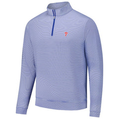 Philadelphia Phillies Peter Millar Perth Sugar Stripe Performance Quarter-Zip Top Discount