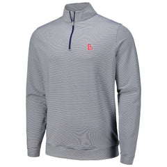 St. Louis Cardinals Peter Millar Perth Sugar Stripe Performance Quarter-Zip Top Outlet
