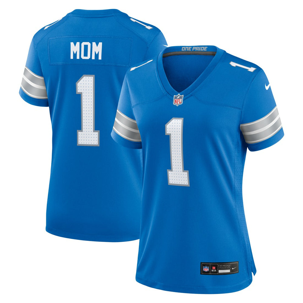 Number 1 Mom Detroit Lions Game Jersey - Blue - Nike