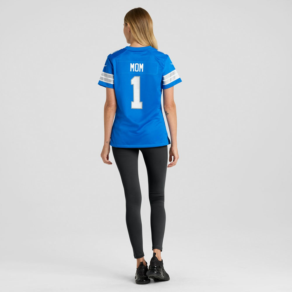 Number 1 Mom Detroit Lions Game Jersey - Blue - Nike