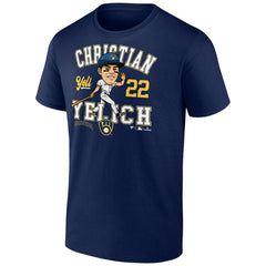 Christian Yelich Milwaukee Brewers Fanatics Hometown Caricature T-Shirt for sale