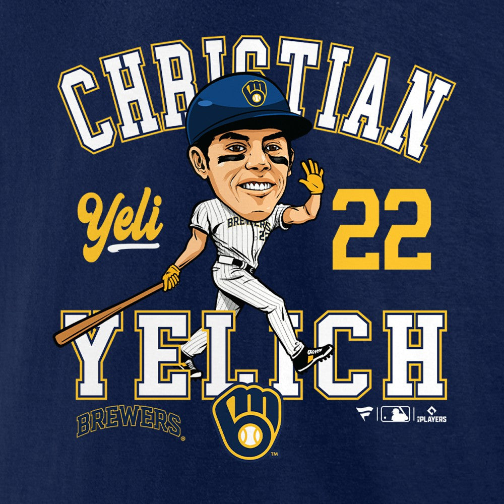 Christian Yelich Milwaukee Brewers Fanatics Hometown Caricature T-Shirt for sale
