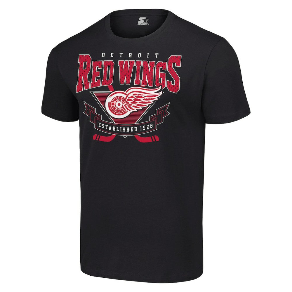 Detroit Red Wings Starter Team Logo Graphic T-Shirt - Black | NHL Lifestyle