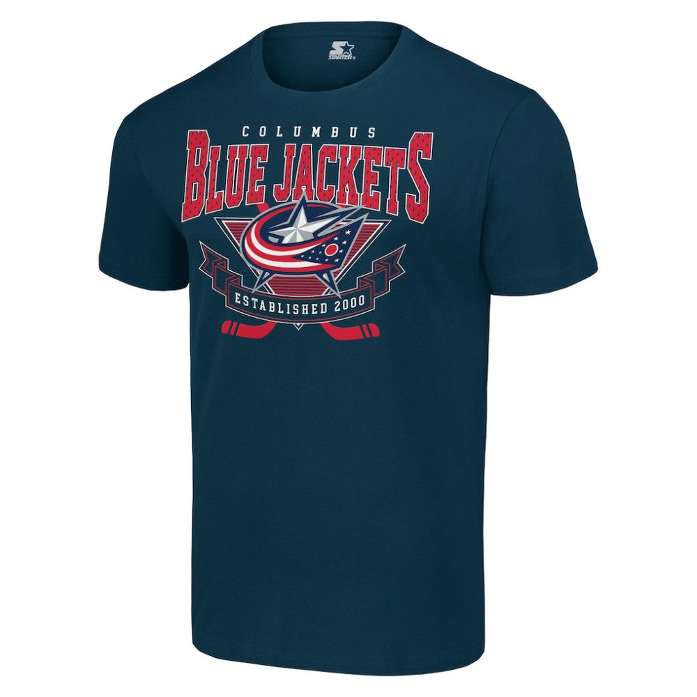 Columbus Blue Jackets Starter Team Logo Graphic T-Shirt - Navy | NHL Lifestyle
