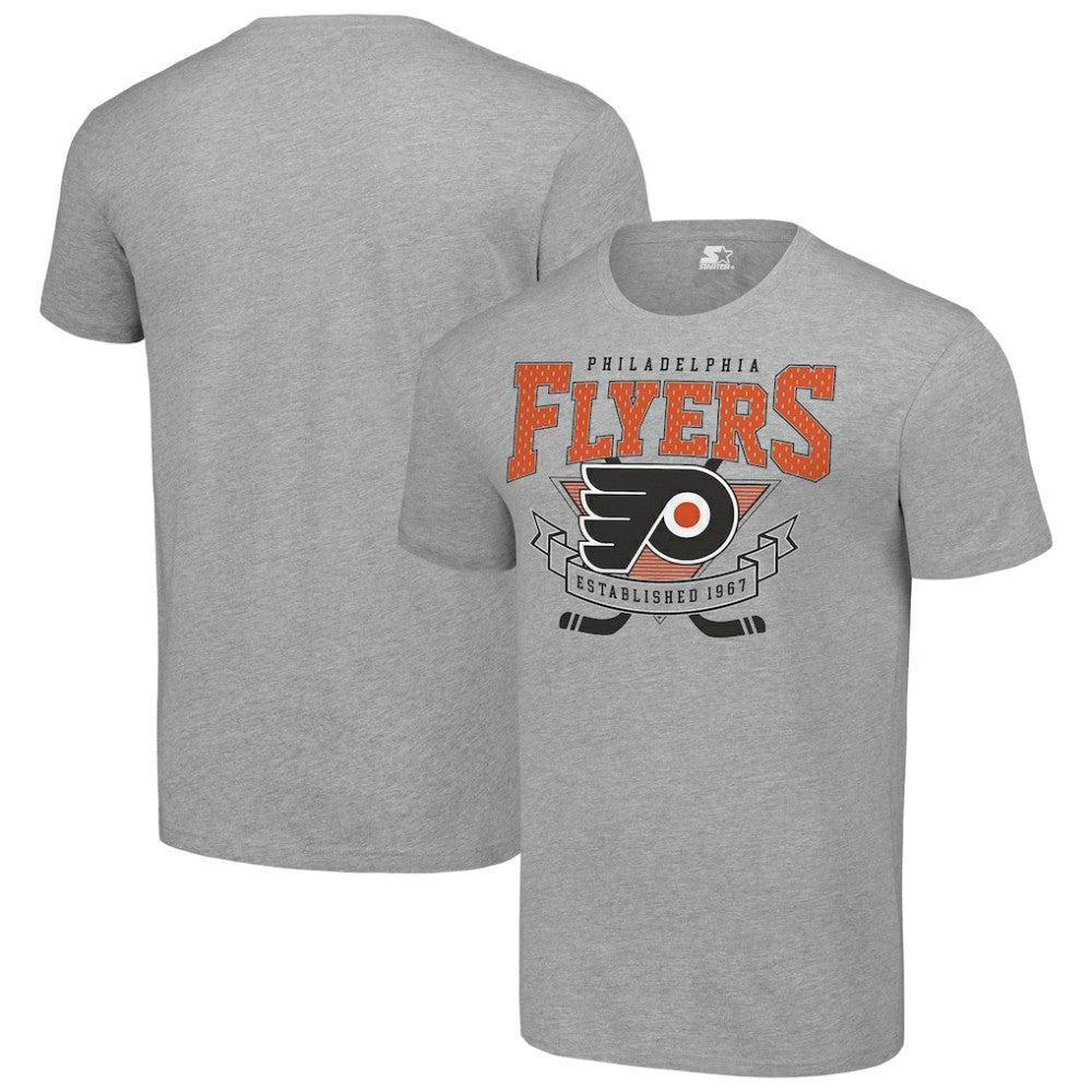 Philadelphia Flyers Starter Team Logo Graphic T-Shirt - Heather Gray | NHL Clearance