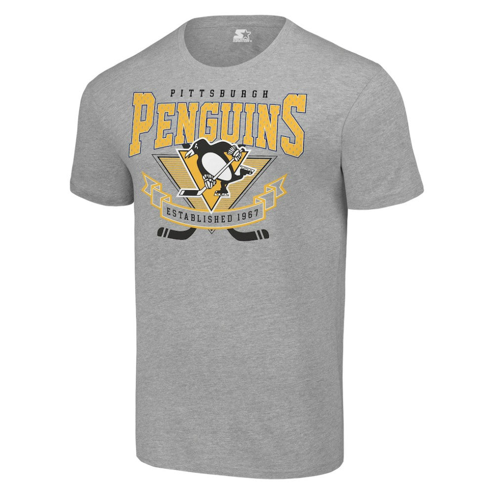 Pittsburgh Penguins Starter Team Logo Graphic T-Shirt - Heather Gray | NHL discount