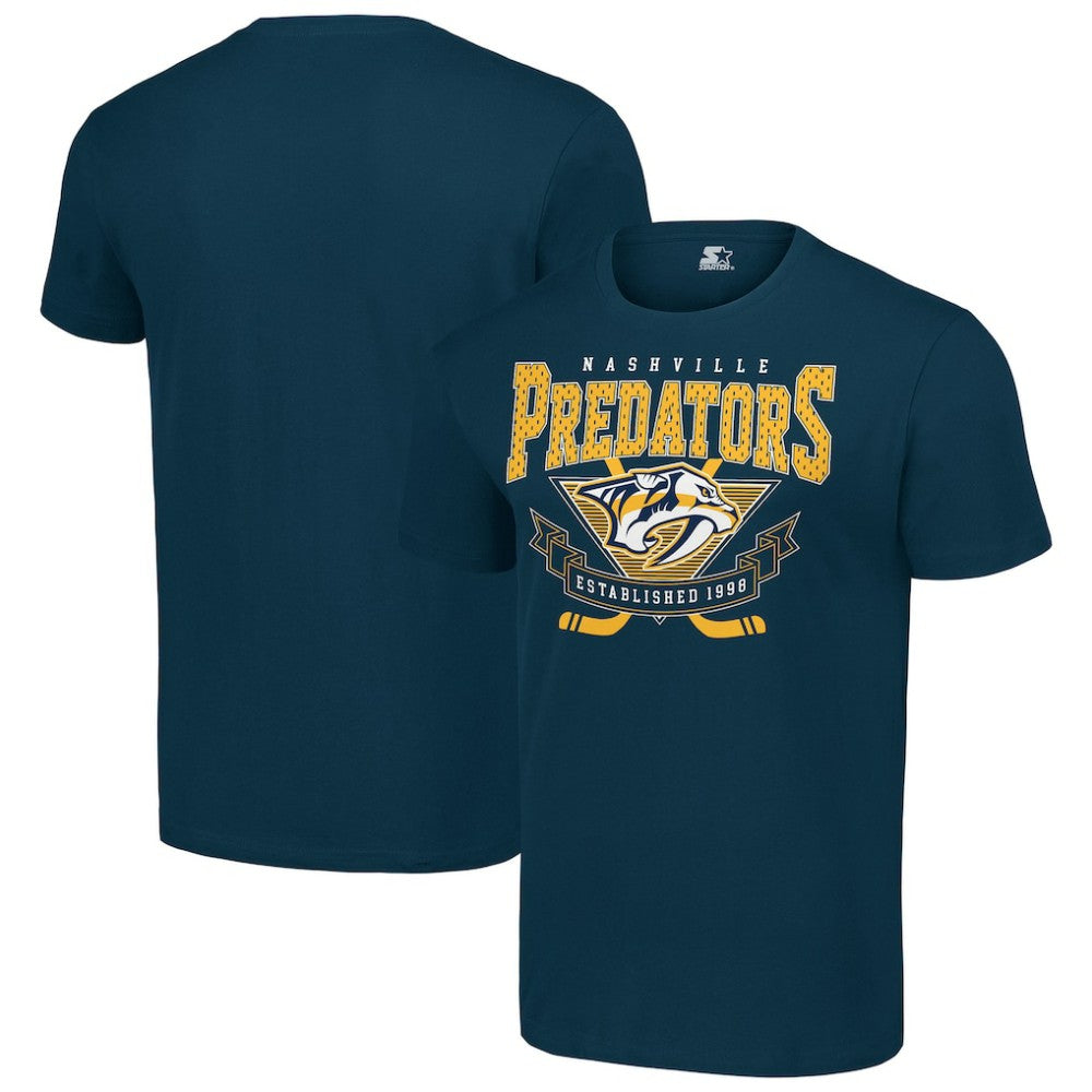 Nashville Predators Starter Team Logo Graphic T-Shirt - Navy | NHL Clearance