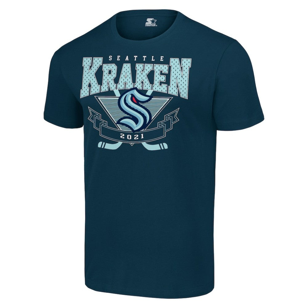 Seattle Kraken Starter Team Logo Graphic T-Shirt - Deep Sea Blue | NHL discount