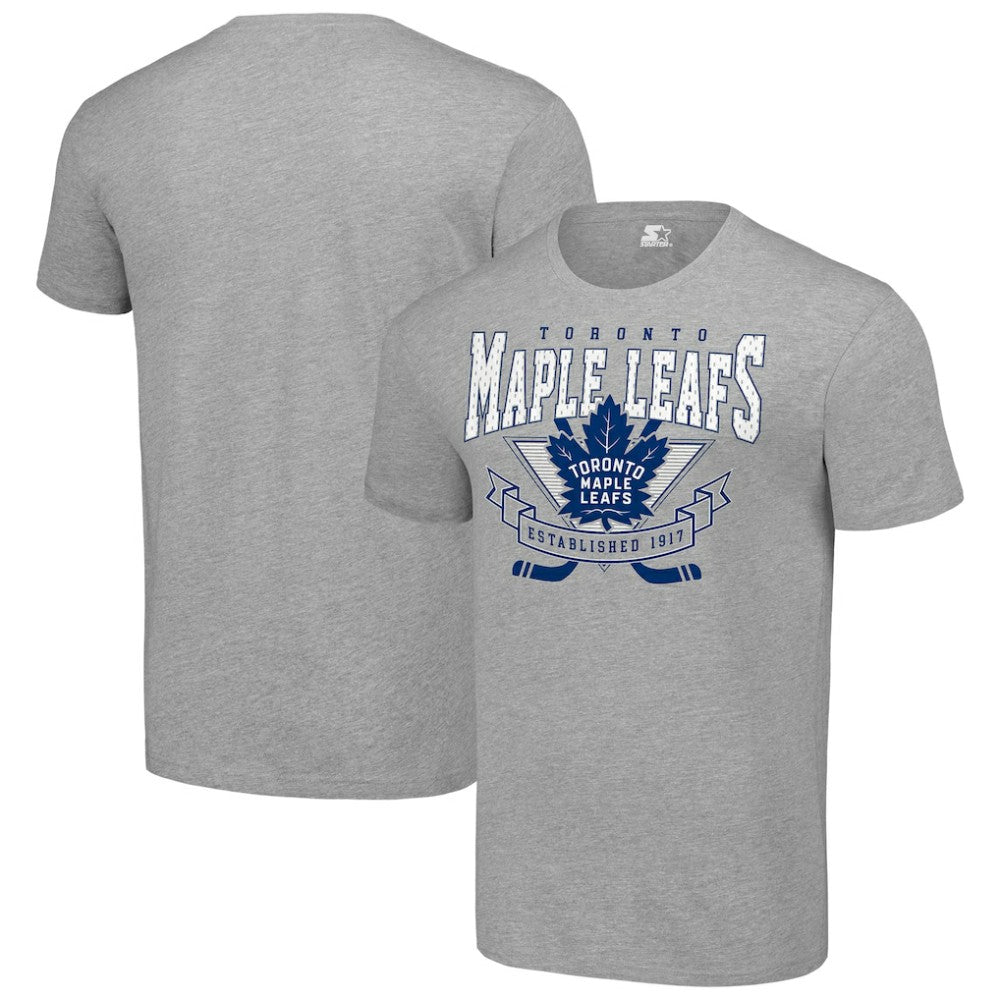 Toronto Maple Leafs Starter Team Logo Graphic T-Shirt - Heather Gray | NHL Lifestyle