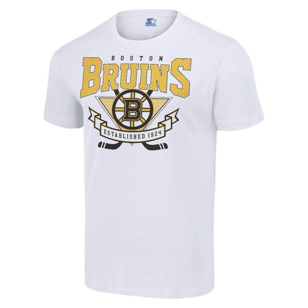 Boston Bruins Starter Team Logo Graphic T-Shirt - White | NHL Lifestyle