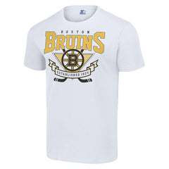 Boston Bruins Starter Team Logo Graphic T-Shirt - White | NHL Lifestyle