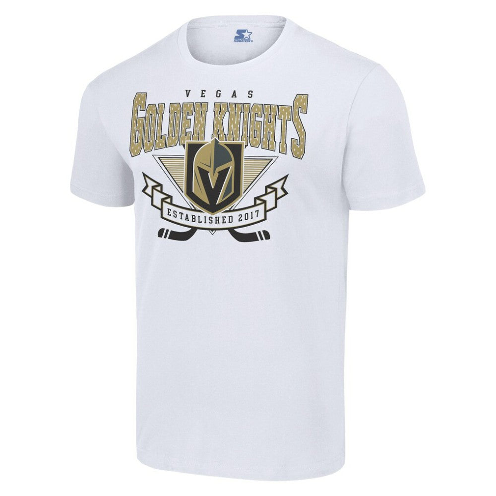 Vegas Golden Knights Starter Team Logo Graphic T-Shirt - White | NHL Lifestyle