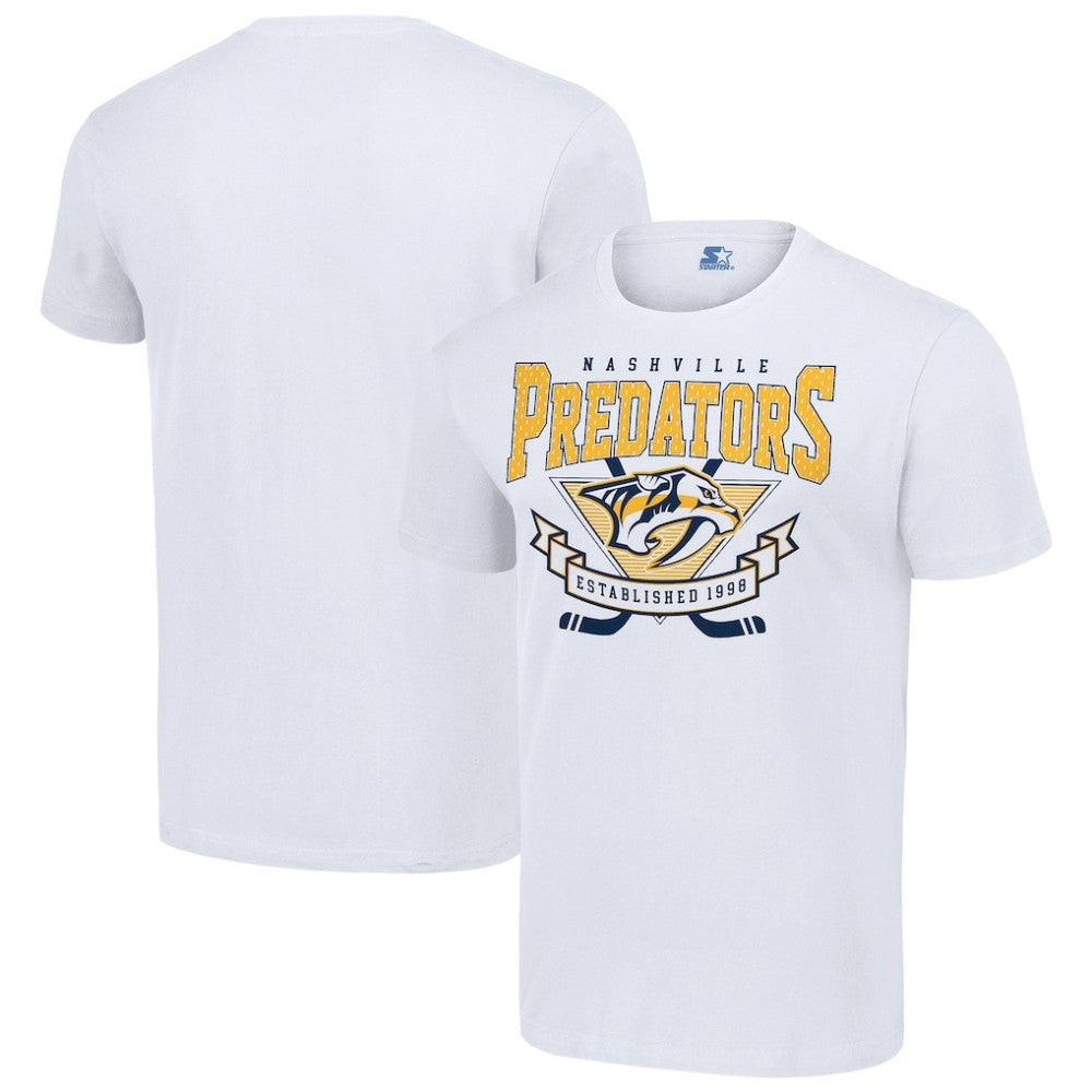 Nashville Predators Starter Team Logo Graphic T-Shirt - White | NHL Clearance