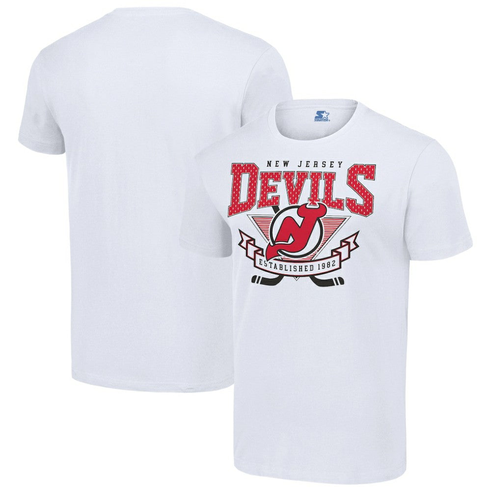 New Jersey Devils Starter Team Logo Graphic T-Shirt - White | NHL online