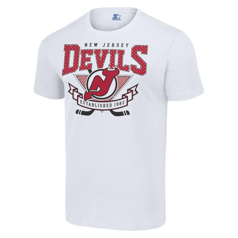 New Jersey Devils Starter Team Logo Graphic T-Shirt - White | NHL online