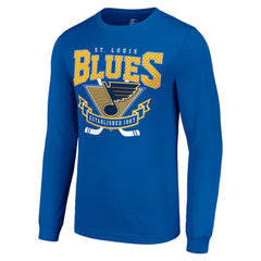 St. Louis Blues Starter Team Logo Graphic Long Sleeve T-Shirt - Blue | NHL Lifestyle