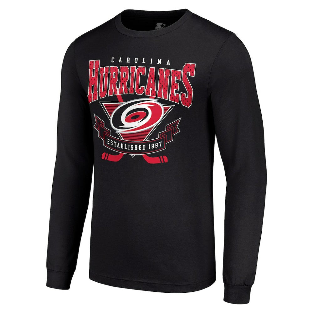Carolina Hurricanes Starter Team Logo Graphic Long Sleeve T-Shirt - Black | NHL discount