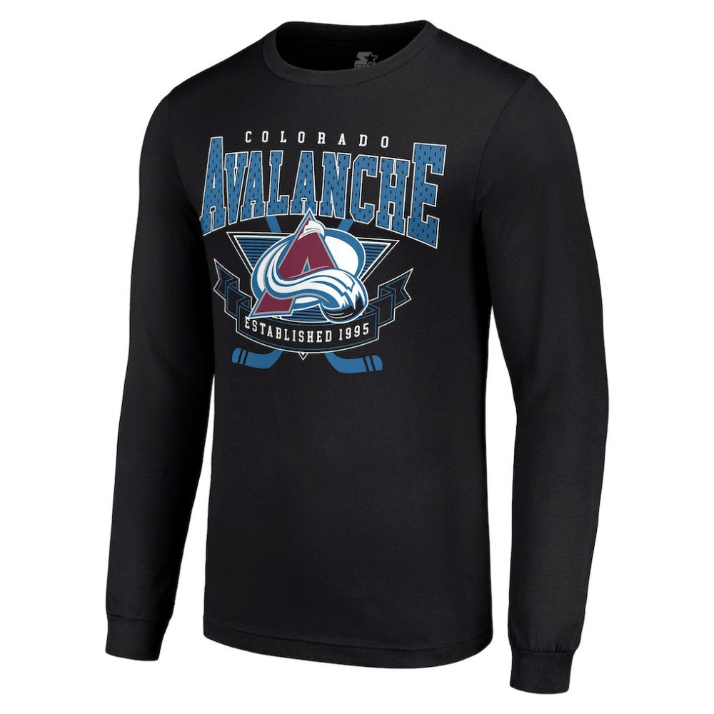 Colorado Avalanche Starter Team Logo Graphic Long Sleeve T-Shirt - Black | NHL Clearance
