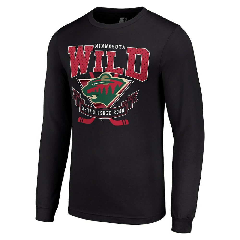 Minnesota Wild Starter Team Logo Graphic Long Sleeve T-Shirt - Black | NHL discount