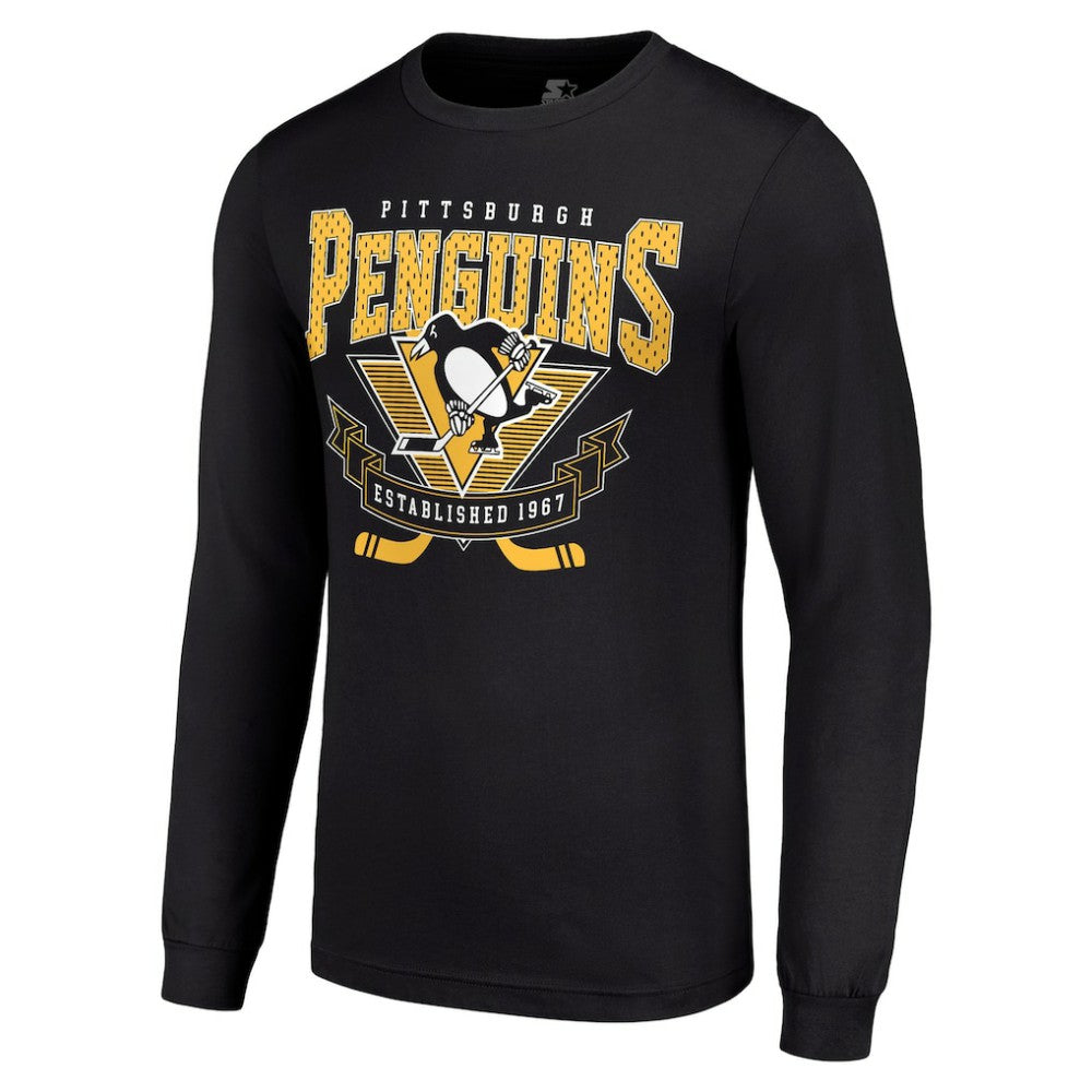 Pittsburgh Penguins Starter Team Logo Graphic Long Sleeve T-Shirt - Black | NHL on sale