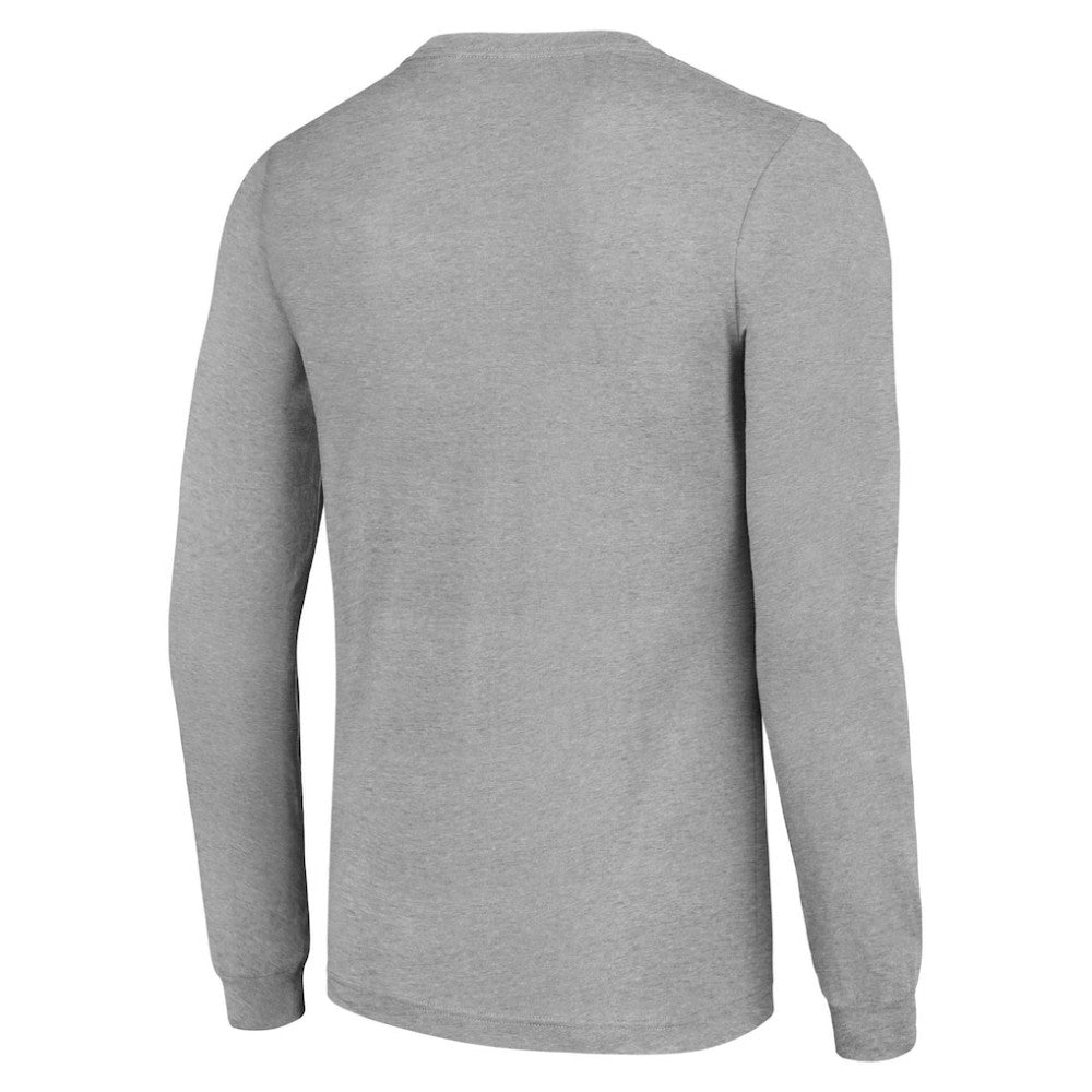 New York Islanders Starter '80s Inspired Team Logo Long Sleeve T-Shirt - Heather Gray | NHL near me