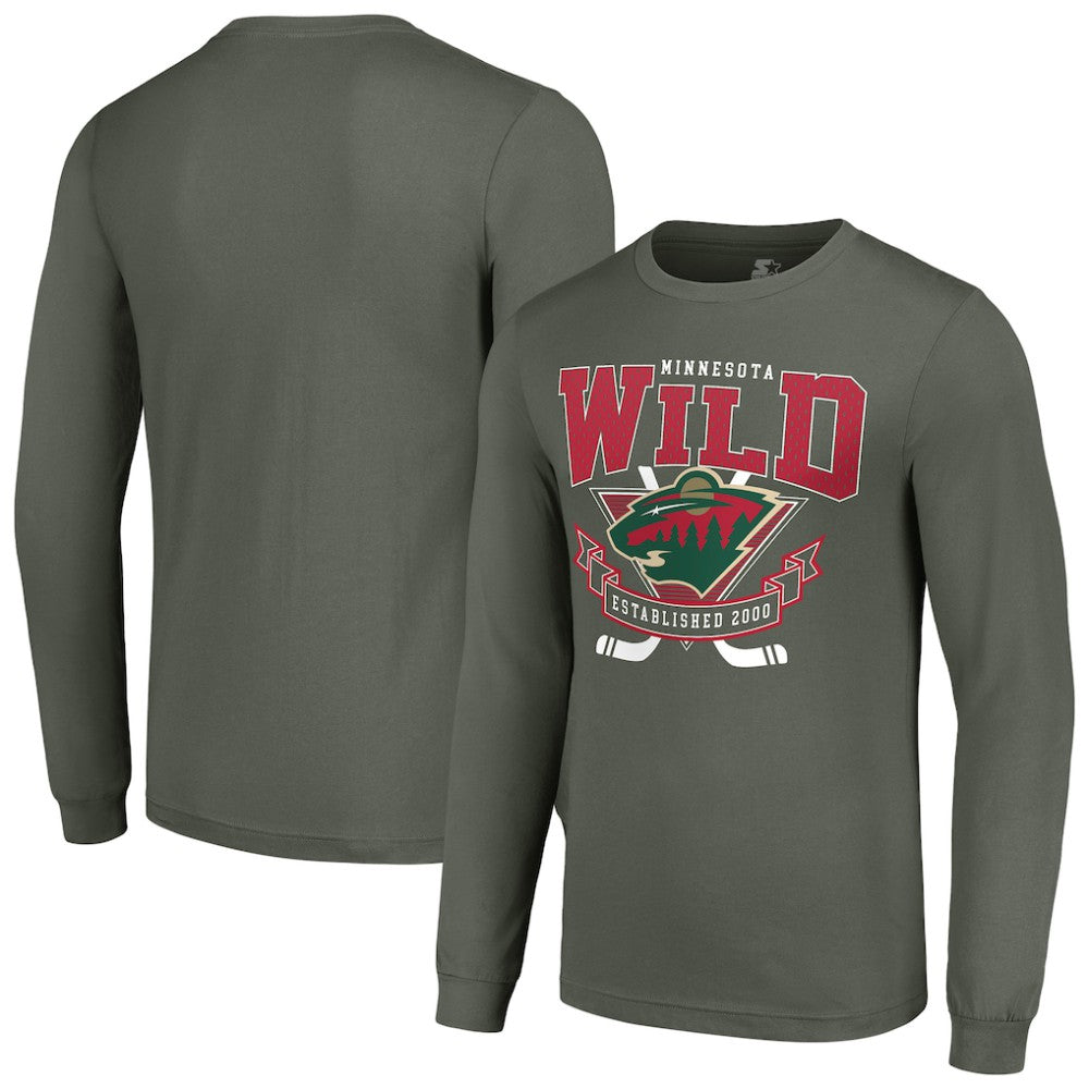 Minnesota Wild Starter Team Logo Graphic Long Sleeve T-Shirt - Olive | NHL sale