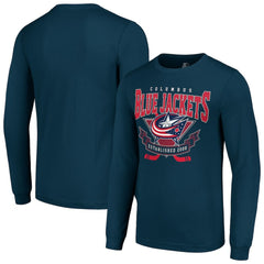 Columbus Blue Jackets Starter Team Logo Graphic Long Sleeve T-Shirt - Navy | NHL near me